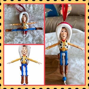Disney Parks Toy Story Pull String Santa Woody Christmas Ornament
